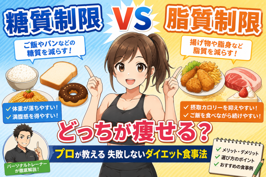 糖質制限VS脂質制限