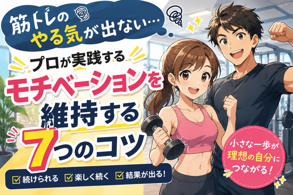 「筋トレのやる気が出ない…」モチベーションを維持する7つのコツ