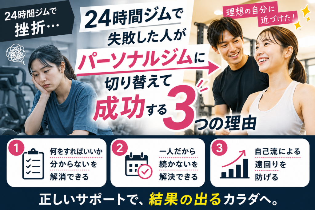 24時間ジムで失敗した人へ